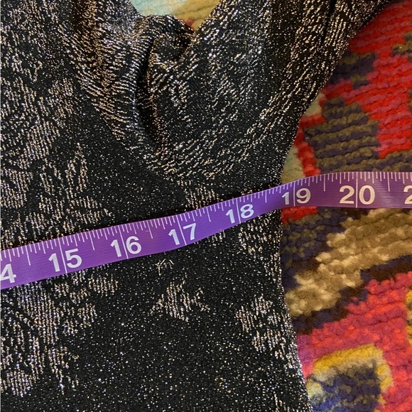 Brittany Black Grey Black Sparkle Stretch Tunic With Bell Sleeves - Picture 10 of 11